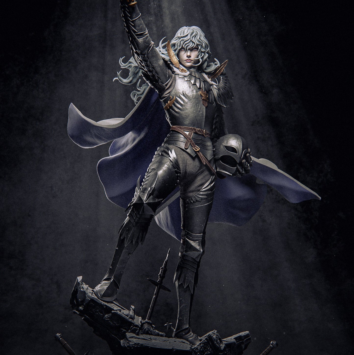 Griffith -Berserk FAN ART FIGURE | 3D Printed | Handmade Gift | Resin Figure | Hand Painted |Garage Kit