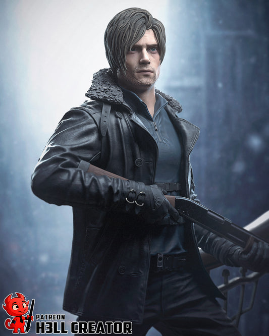 Leon Kennedy & Grace Ashcroft Diorama Resident Evil | FAN ART FIGURE | 3d Printed Model | Hand painted | Resin Figure|