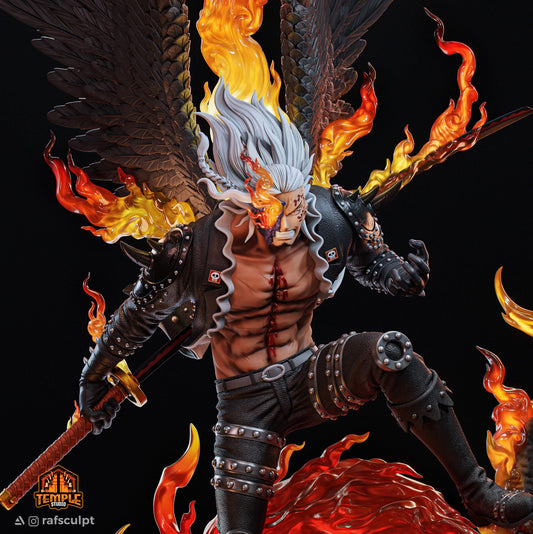 King the Conflagration | FAN ART FIGURE| One Piece | Figure Statue 3D Printed | Handmade Gift | Resin Figure | Hand Painted| Garage Kit