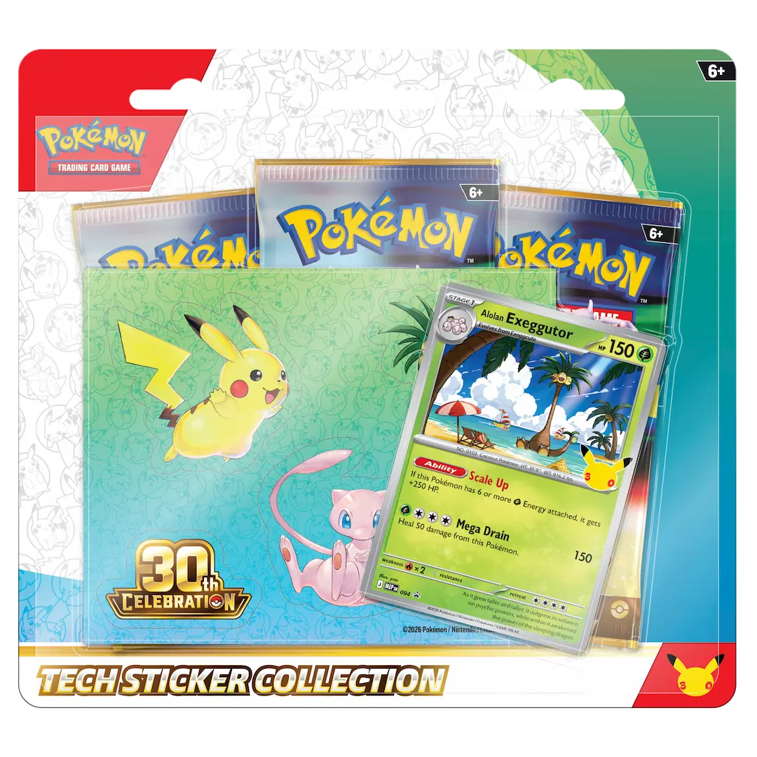 Pokémon Trading Card Game (TCG): 30th Celebration Tech Sticker Collection Assortment