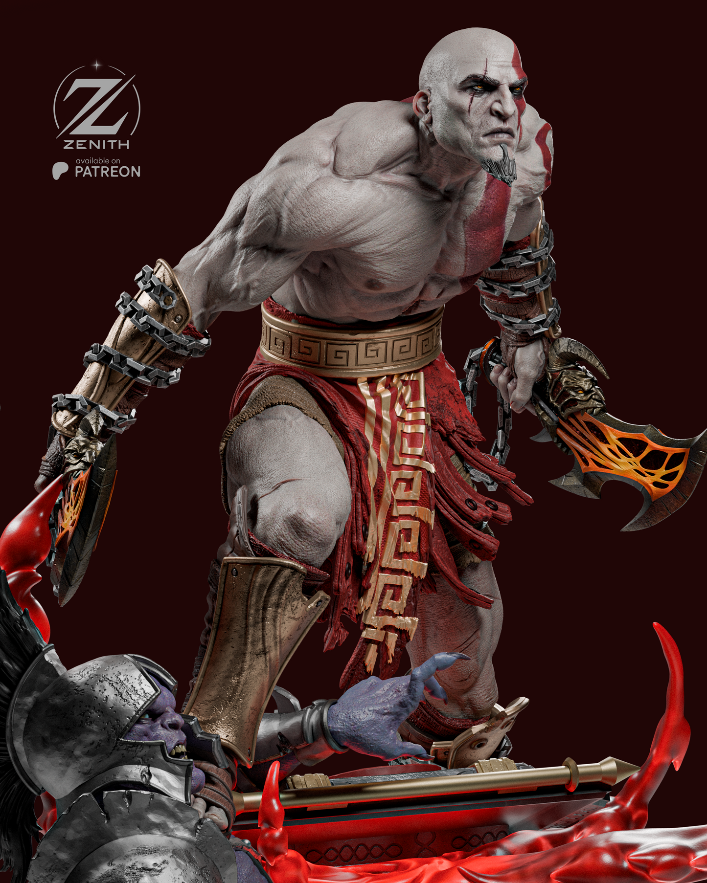 Kratos | God Of War | Fan Art Figure Statue |