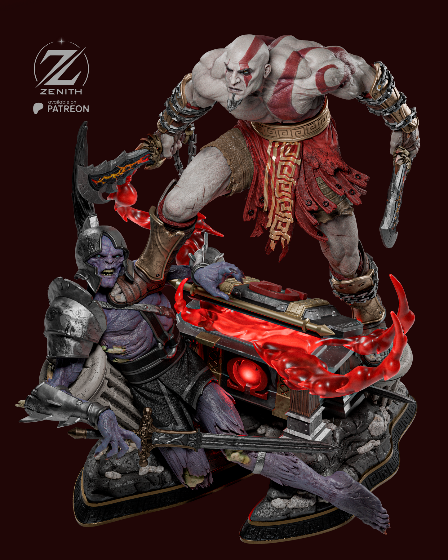 Kratos | God Of War | Fan Art Figure Statue |