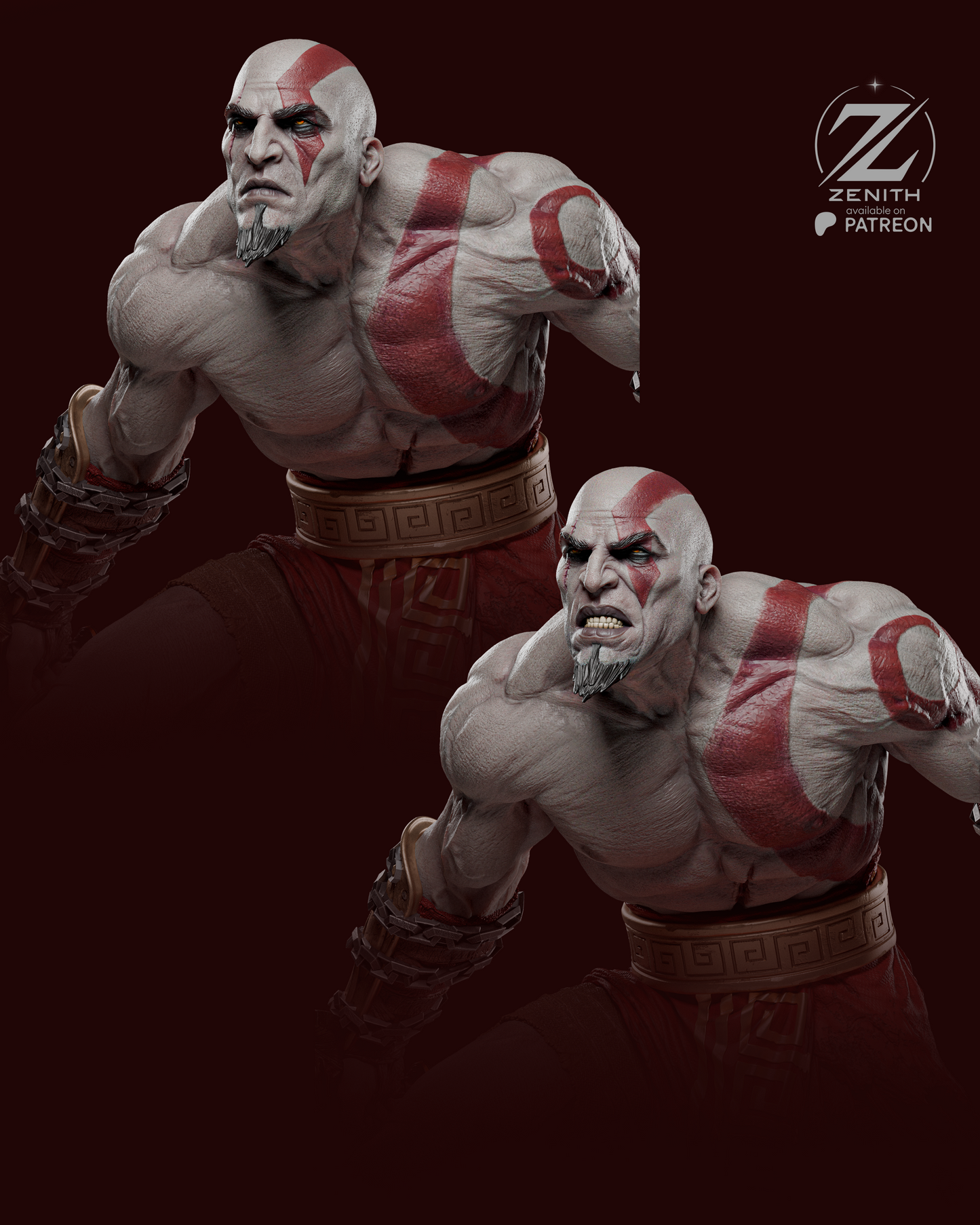 Kratos | God Of War | Fan Art Figure Statue |