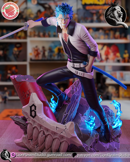 Grimmjow Jaegerjaquez  | Bleach | 3D Printed | Gift For Gamer | Handmade Gift | Resin Figure | Hand Painted