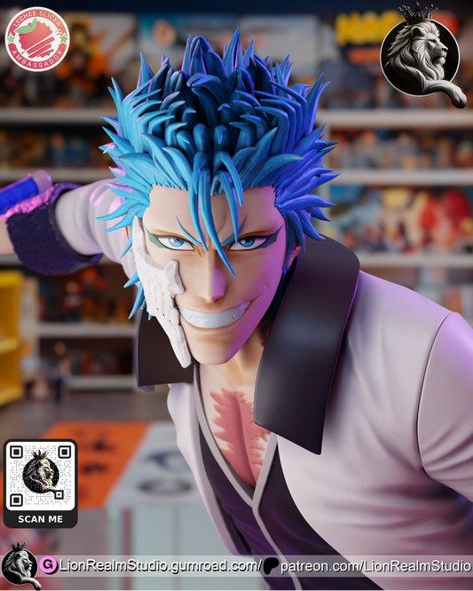 Grimmjow Jaegerjaquez  | Bleach | 3D Printed | Gift For Gamer | Handmade Gift | Resin Figure | Hand Painted