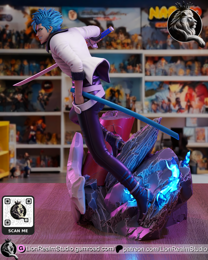 Grimmjow Jaegerjaquez  | Bleach | 3D Printed | Gift For Gamer | Handmade Gift | Resin Figure | Hand Painted