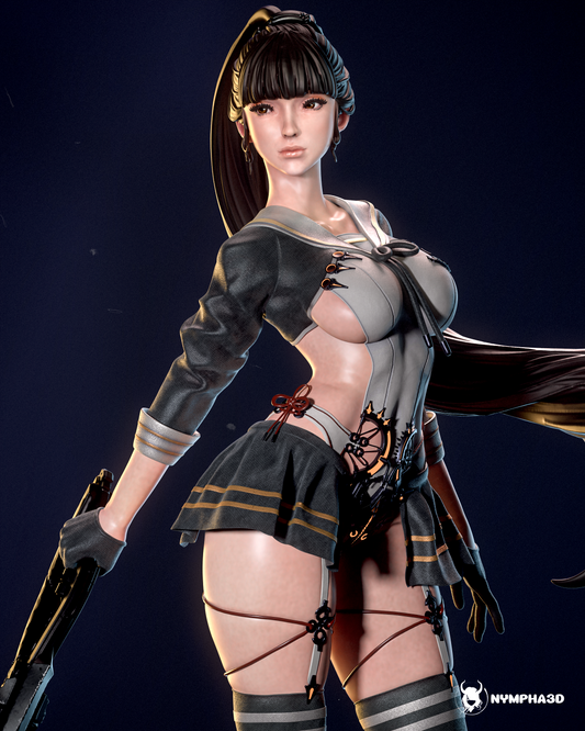 Eve | Stellar Blade | FAN ART FIGURE | 3d Printed Model | Hand painted | Resin Figure|