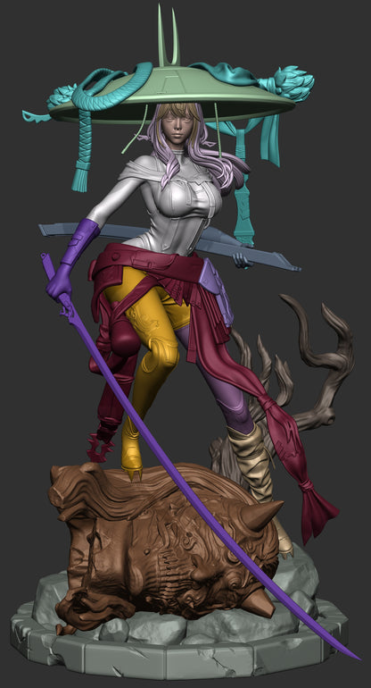 Scarlet | Stellar Blade | FAN ART FIGURE | 3d Printed Model | Hand painted | Resin Figure|