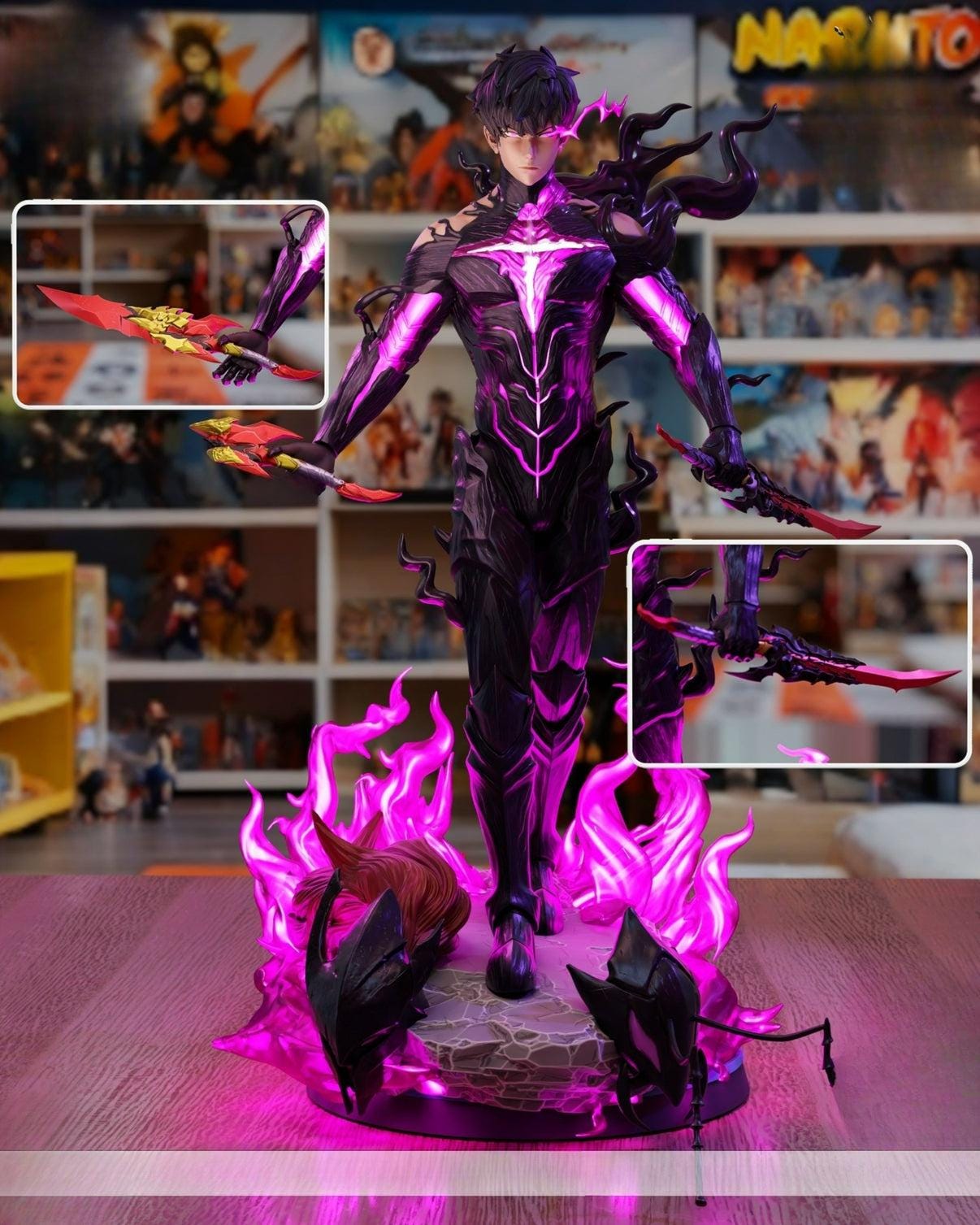 Solo leveling sung jin woo shadow armour FAN ART FIGURE | 3d Printed Model|Gift For Gamer | Handmade Gift | Resin Figure | Hand Painted