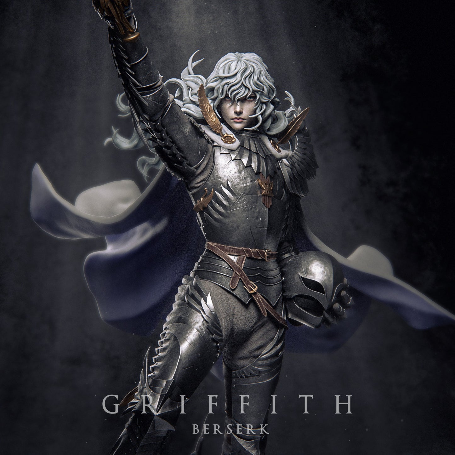 Griffith -Berserk FAN ART FIGURE | 3D Printed | Handmade Gift | Resin Figure | Hand Painted |Garage Kit