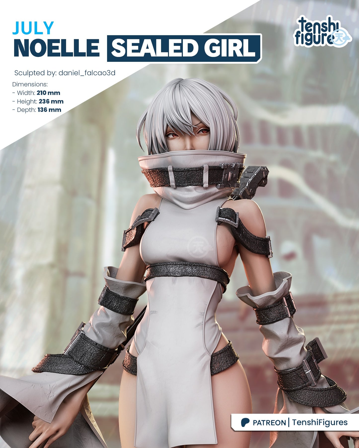 Noelle Nier Automata | FAN ART FIGURE | 3d Printed Model | Hand painted | Resin Figure|