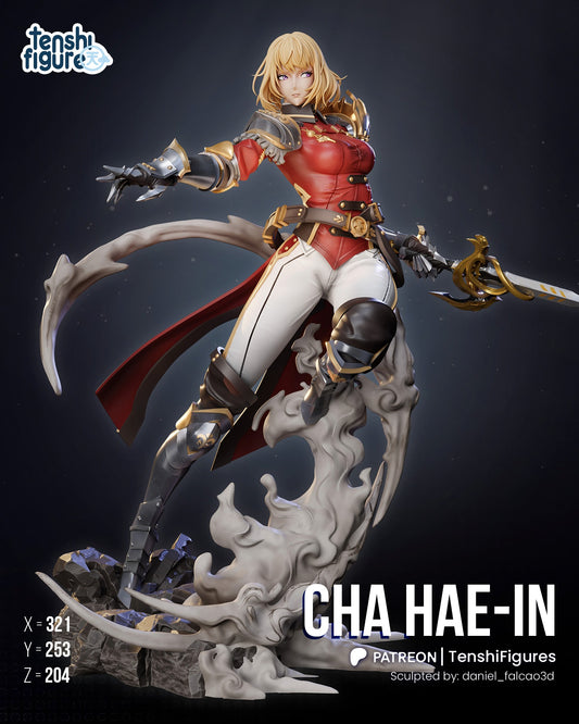Cha Hae-In | Solo Leveling | FAN ART FIGURE | 3d Printed Model | Hand painted | Resin Figure|