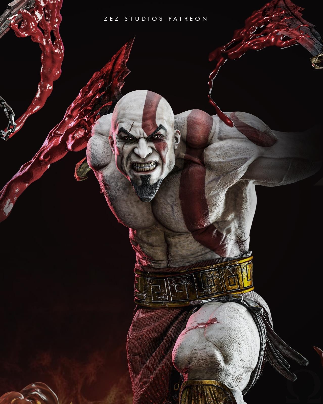 Kratos | God Of War | Fan Art Figure Statue |