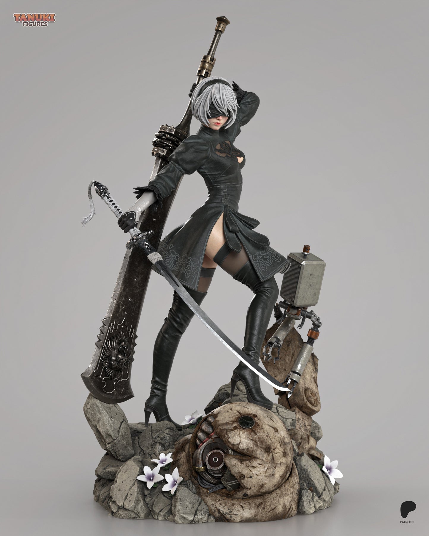 2B| Nier Automata | FAN ART FIGURE | 3d Printed Model | Hand painted | Resin Figure|