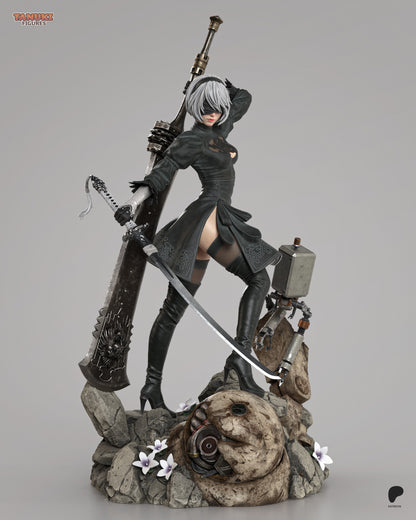 2B| Nier Automata | FAN ART FIGURE | 3d Printed Model | Hand painted | Resin Figure|