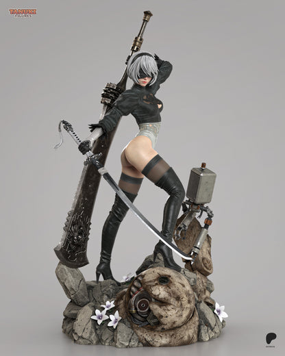 2B| Nier Automata | FAN ART FIGURE | 3d Printed Model | Hand painted | Resin Figure|