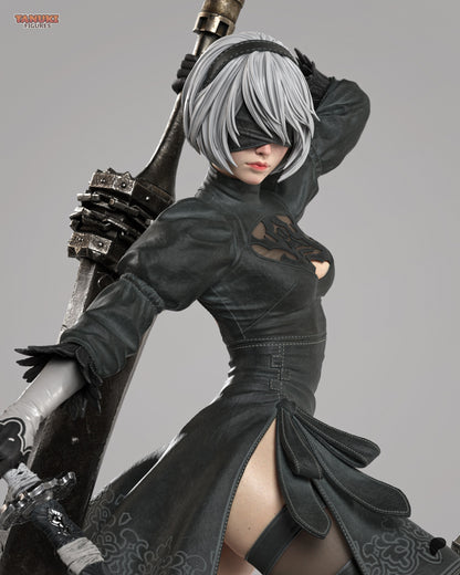 2B| Nier Automata | FAN ART FIGURE | 3d Printed Model | Hand painted | Resin Figure|