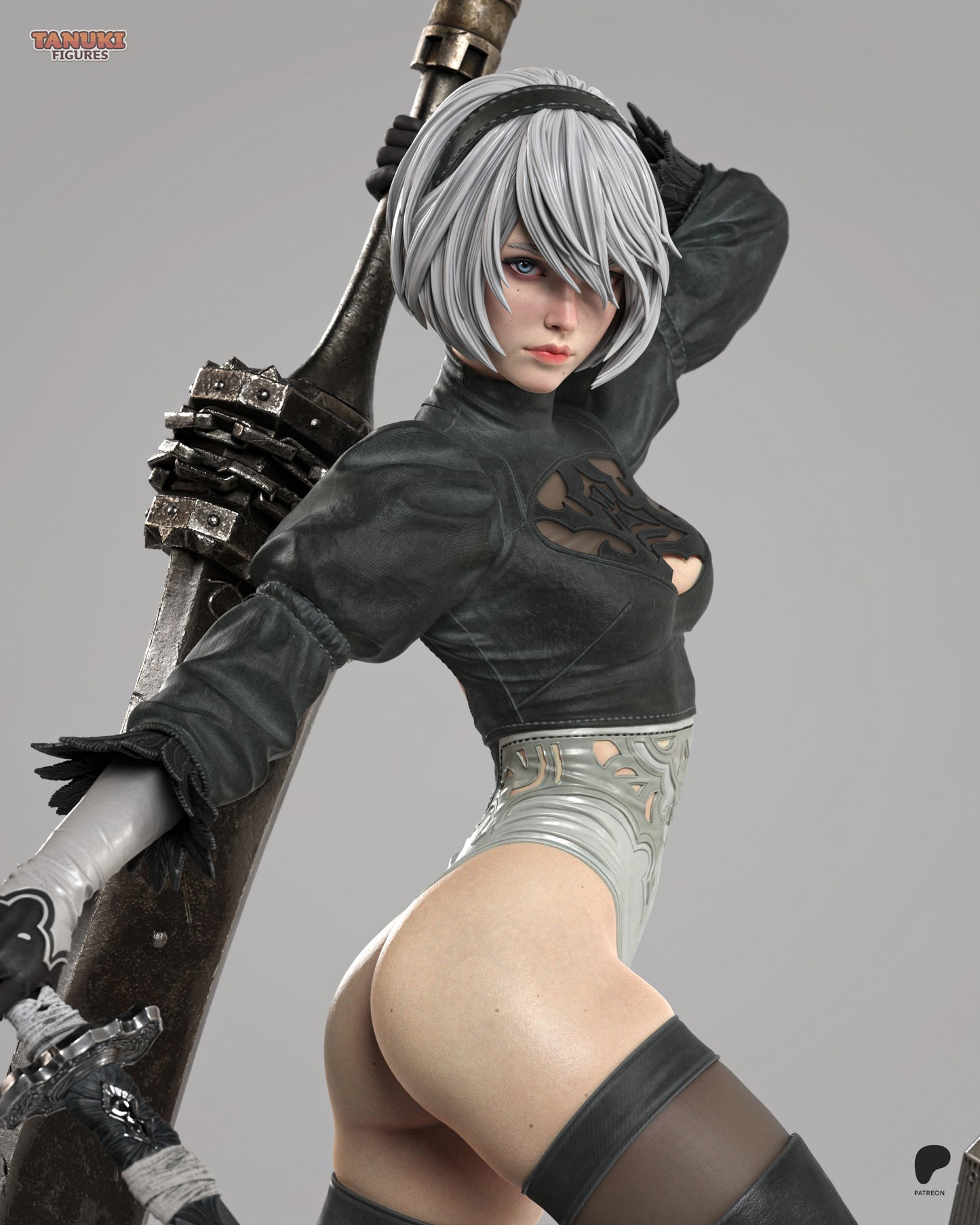 2B| Nier Automata | FAN ART FIGURE | 3d Printed Model | Hand painted | Resin Figure|