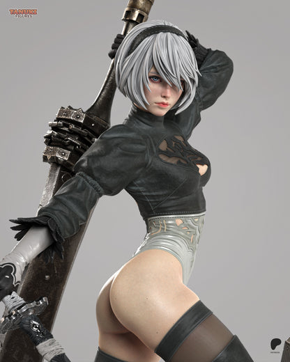 2B| Nier Automata | FAN ART FIGURE | 3d Printed Model | Hand painted | Resin Figure|