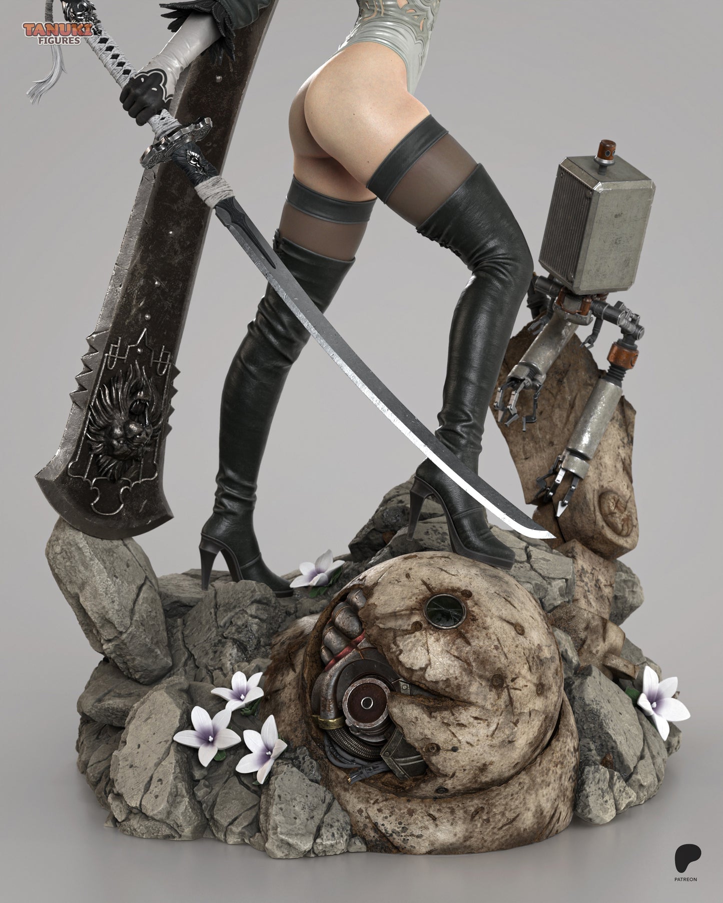 2B| Nier Automata | FAN ART FIGURE | 3d Printed Model | Hand painted | Resin Figure|