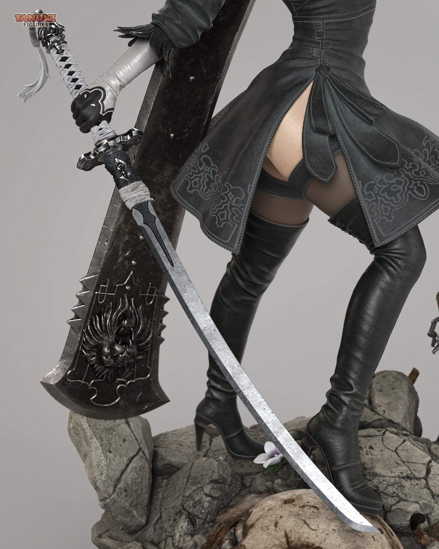 2B| Nier Automata | FAN ART FIGURE | 3d Printed Model | Hand painted | Resin Figure|