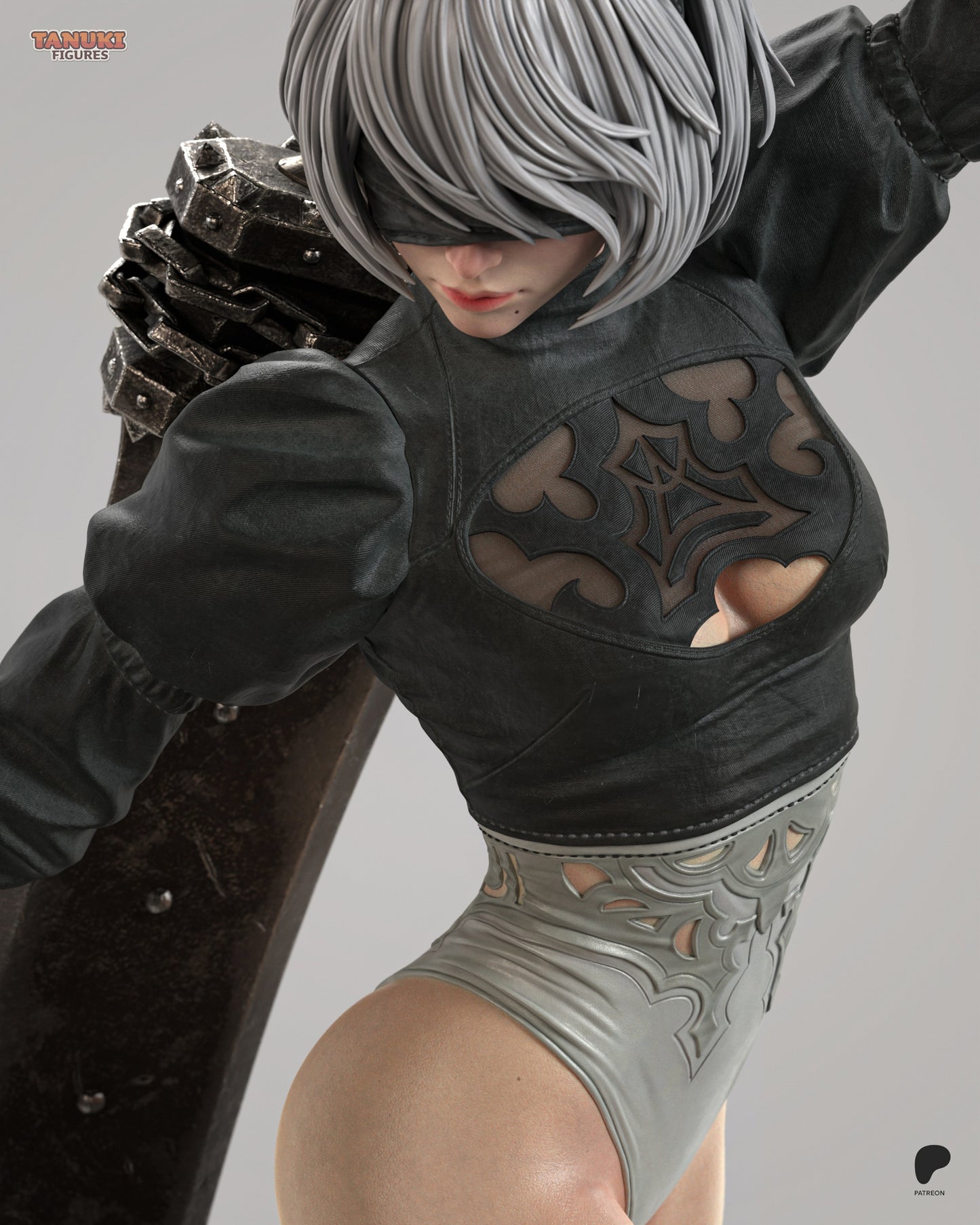 2B| Nier Automata | FAN ART FIGURE | 3d Printed Model | Hand painted | Resin Figure|