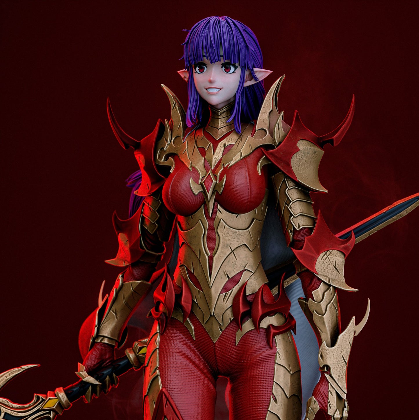 Esil | Solo Leveling | FAN ART FIGURE | 3d Printed Model | Hand painted | Resin Figure|