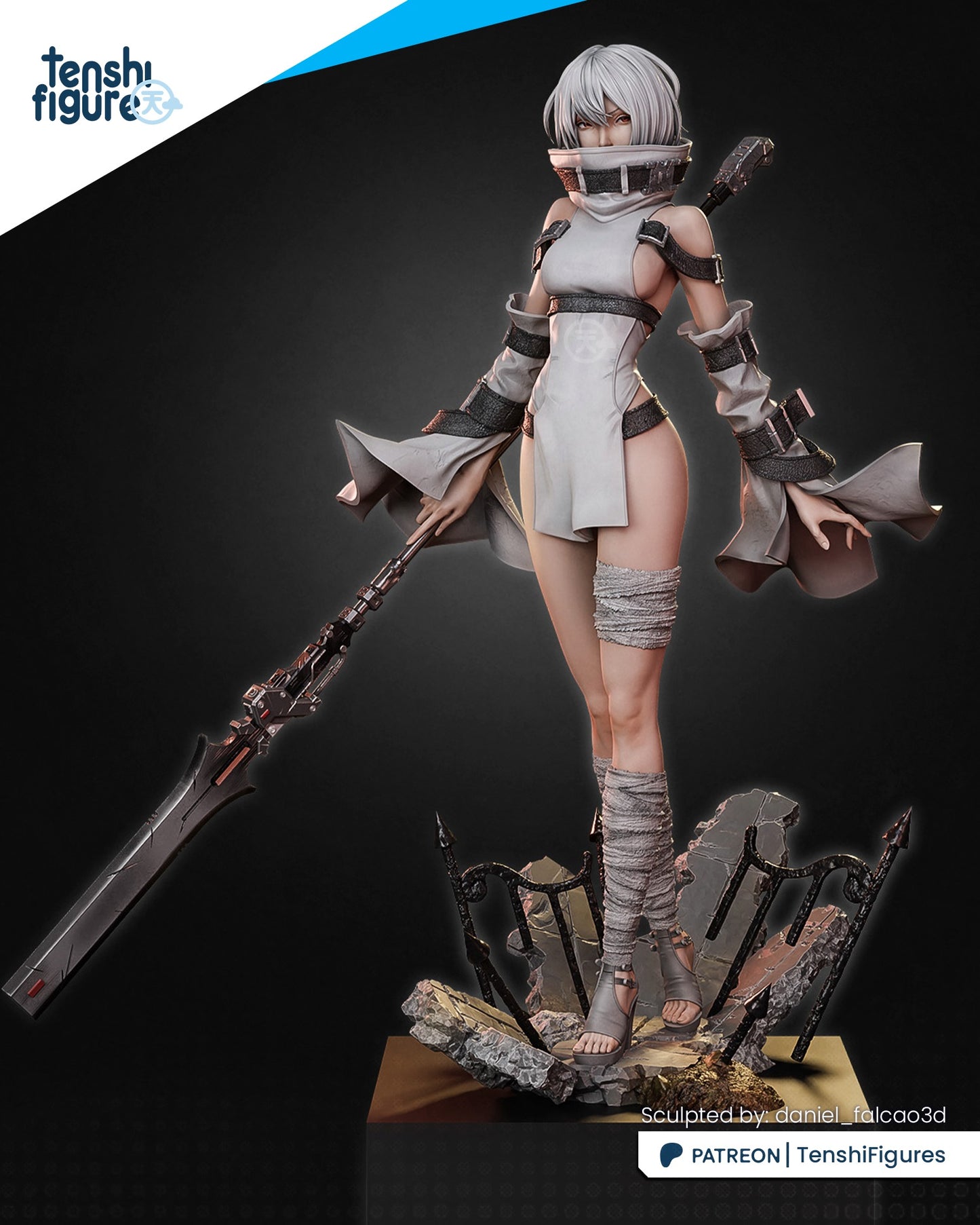 Noelle Nier Automata | FAN ART FIGURE | 3d Printed Model | Hand painted | Resin Figure|