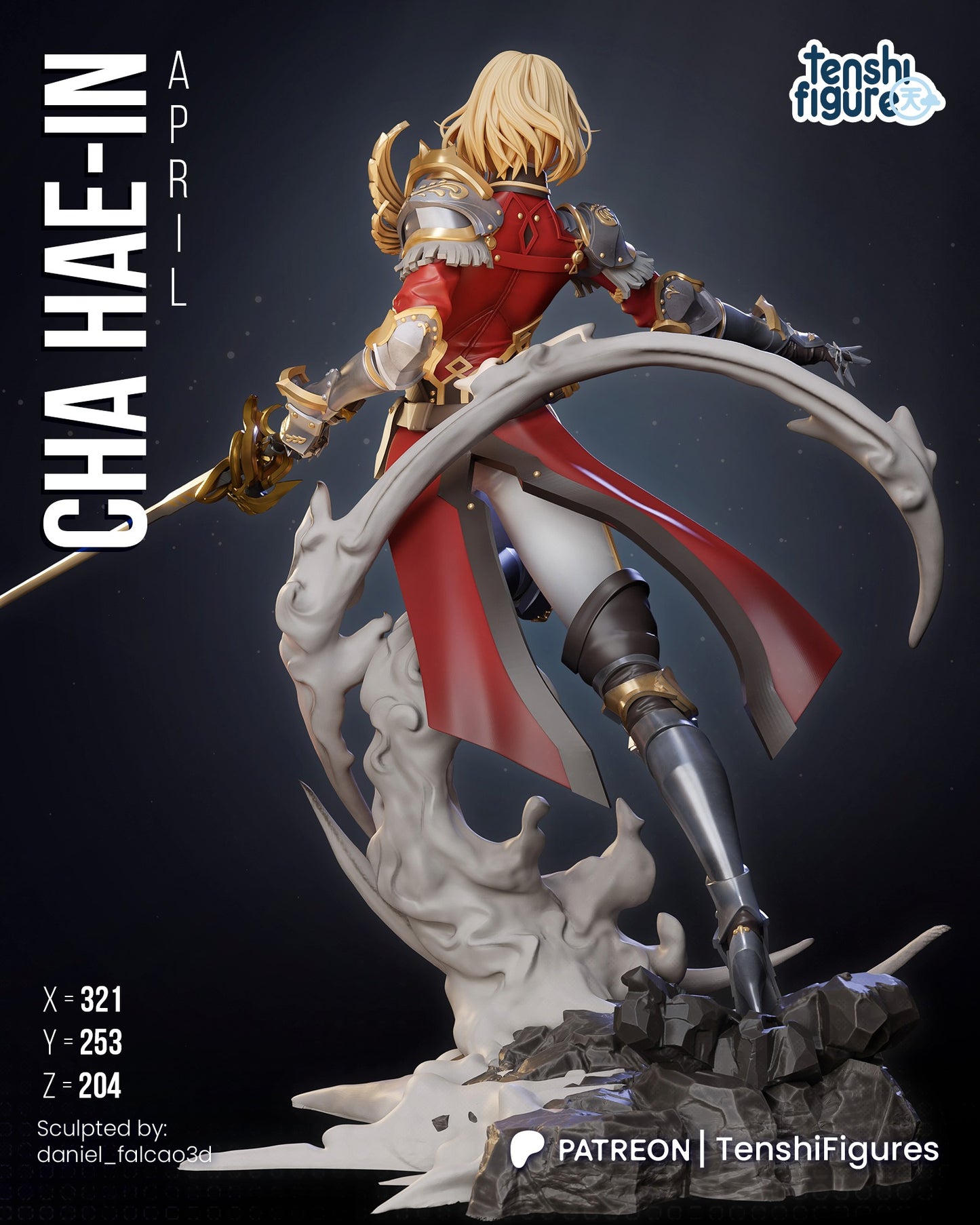 Cha Hae-In | Solo Leveling | FAN ART FIGURE | 3d Printed Model | Hand painted | Resin Figure|