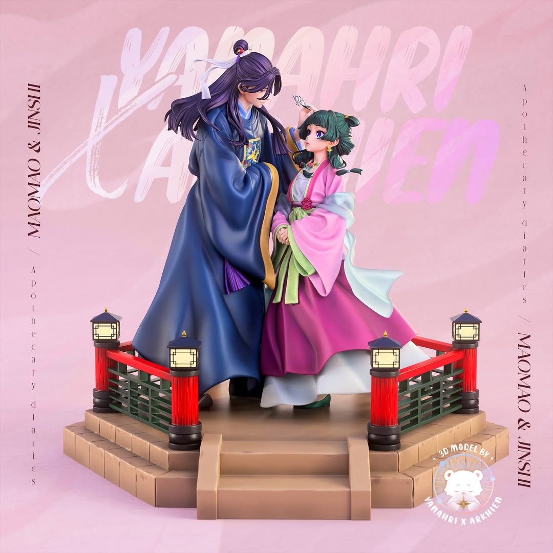 MaoMao & Jinshi |  Apothecary Diaries | 3D Printed | Gift For Gamer | Handmade Gift | Resin Figure | Hand Painted