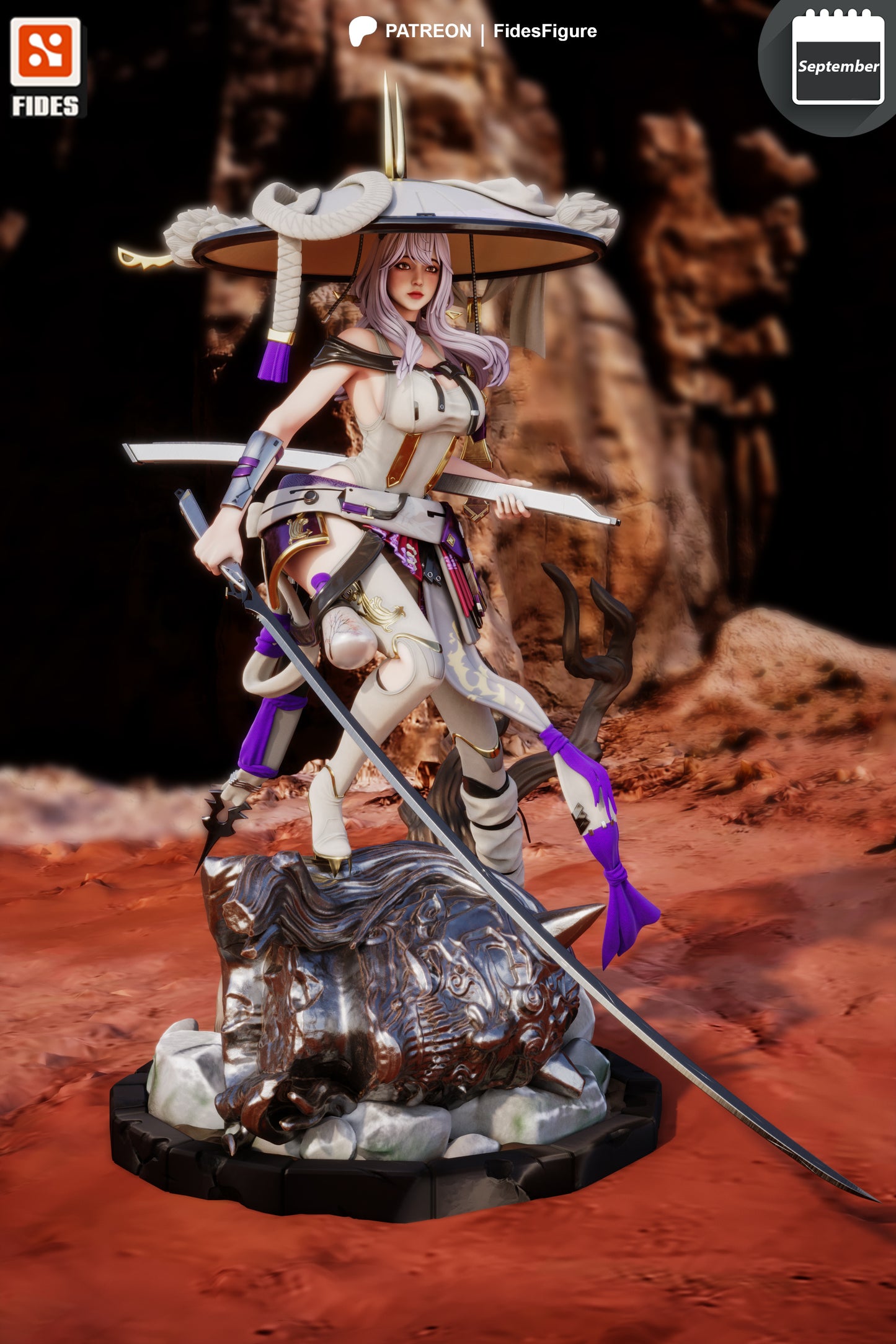 Scarlet | Stellar Blade | FAN ART FIGURE | 3d Printed Model | Hand painted | Resin Figure|