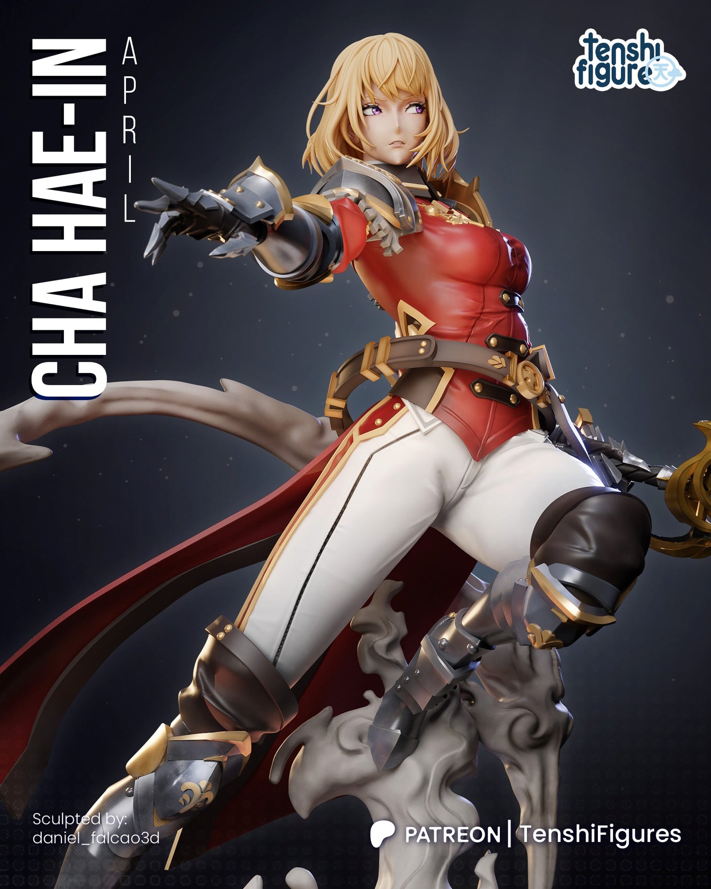 Cha Hae-In | Solo Leveling | FAN ART FIGURE | 3d Printed Model | Hand painted | Resin Figure|