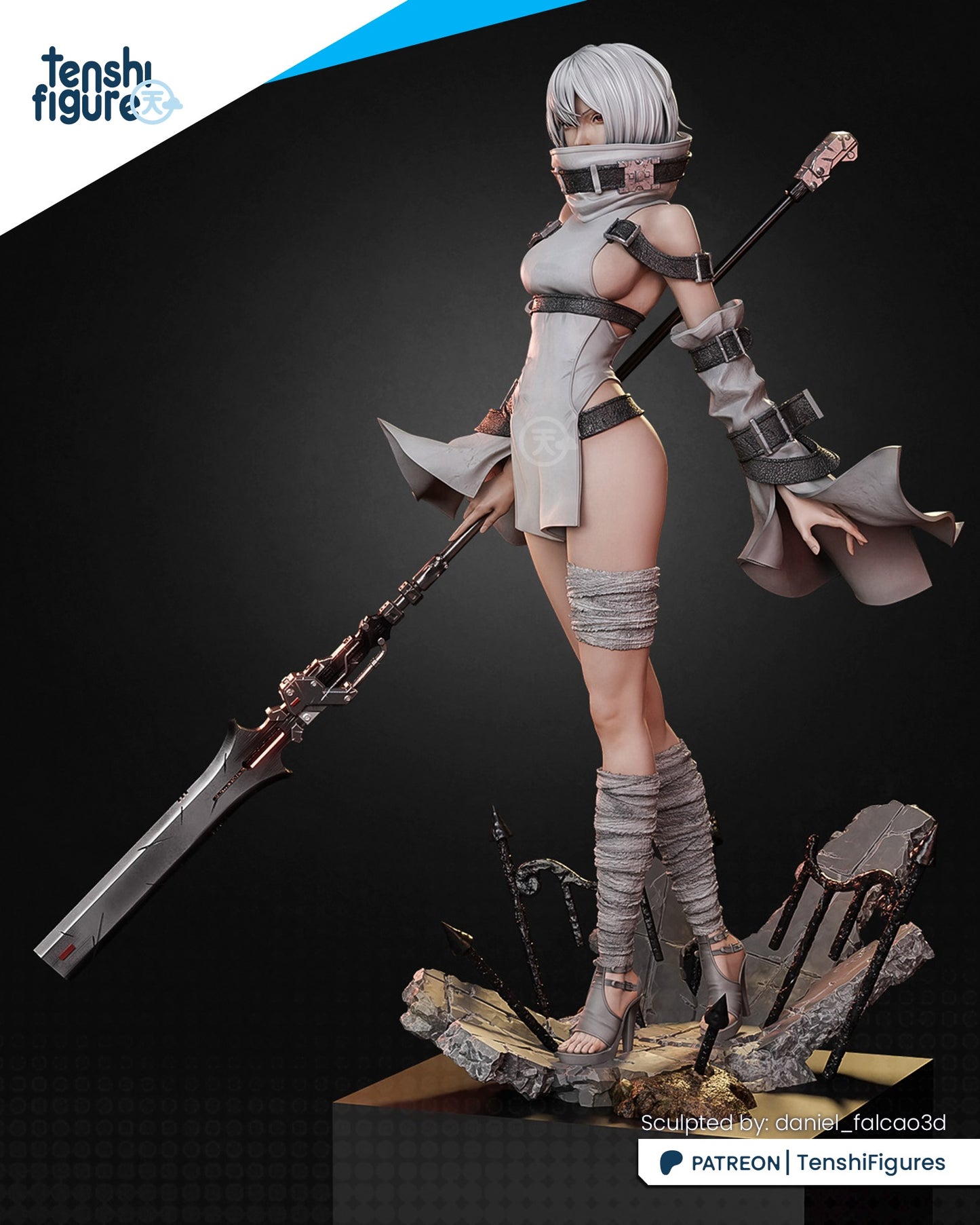 Noelle Nier Automata | FAN ART FIGURE | 3d Printed Model | Hand painted | Resin Figure|