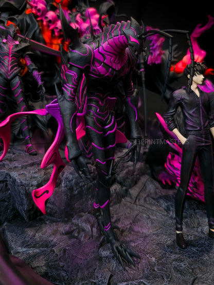 Solo leveling sung jin woo and igris figure FAN ART FIGURE | 3d Printed Model| Gift For Gamer | Handmade Gift | Resin Figure | Hand Painted