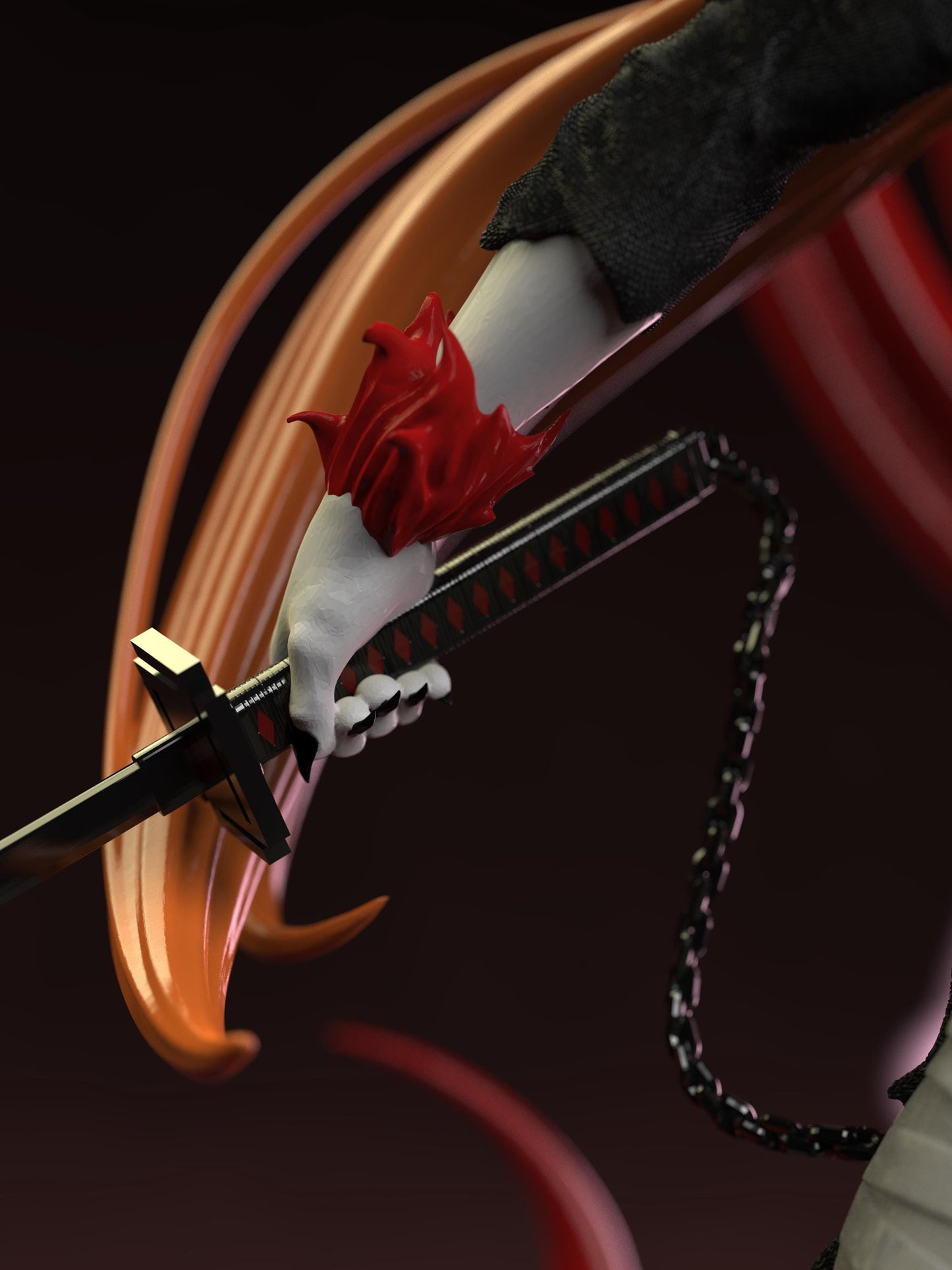 ICHIGO KUROSAKI hollw form|  Bleach | 3D Printed | Gift For Gamer | Handmade Gift | Resin Figure | Hand Painted