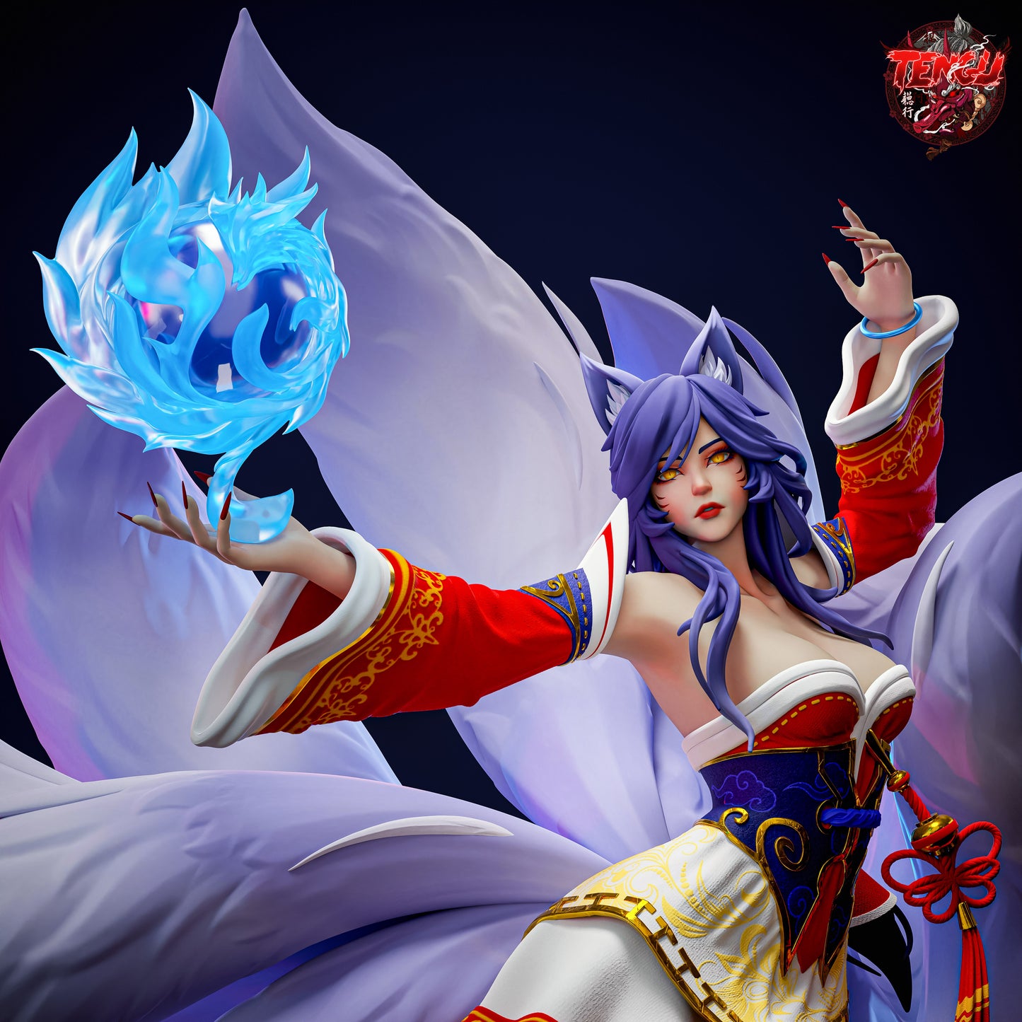 Ahri | League Of Legend | Fan Art Figure Statue |