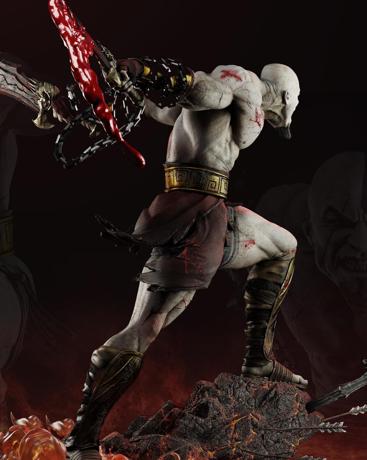 Kratos | God Of War | Fan Art Figure Statue |
