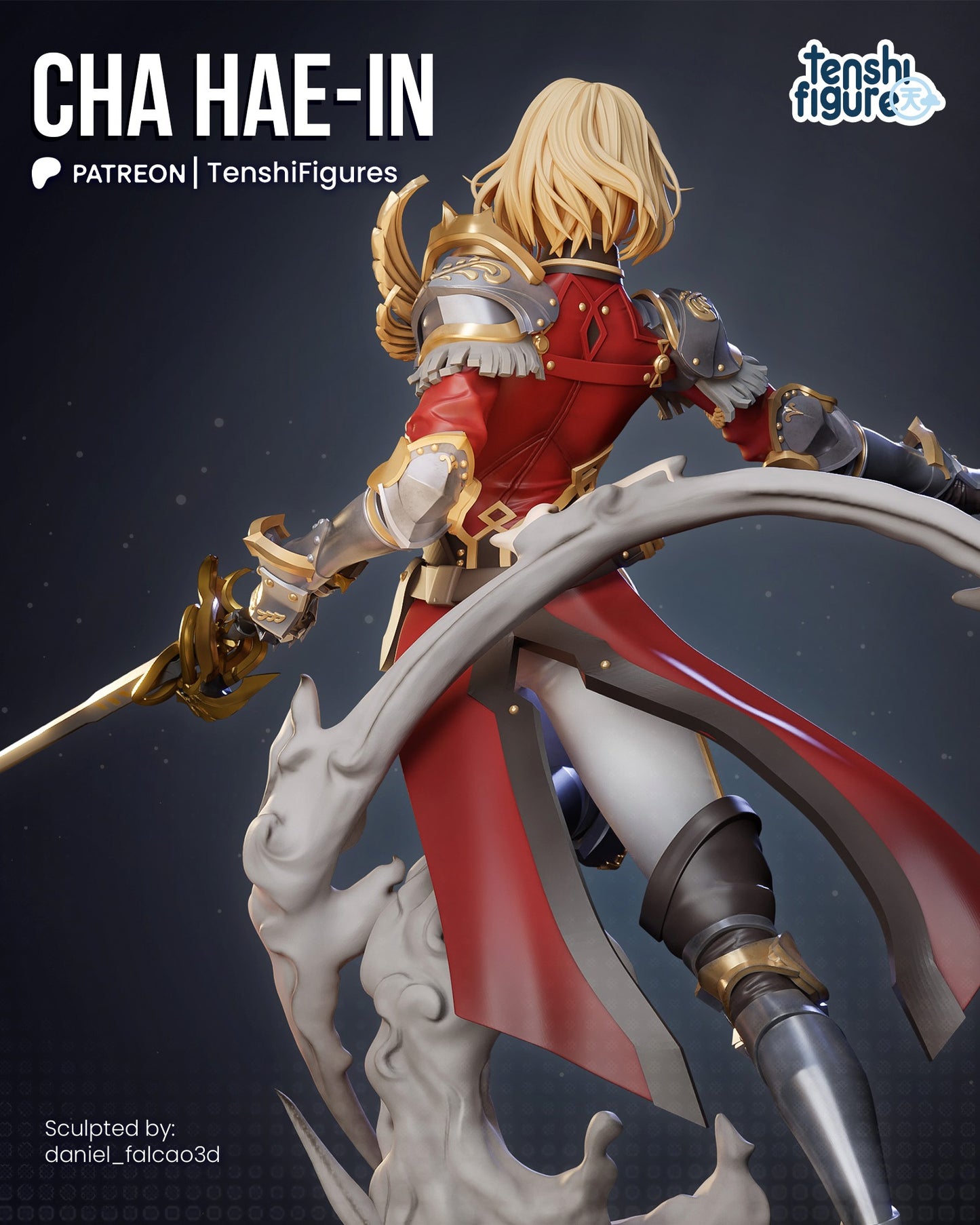 Cha Hae-In | Solo Leveling | FAN ART FIGURE | 3d Printed Model | Hand painted | Resin Figure|