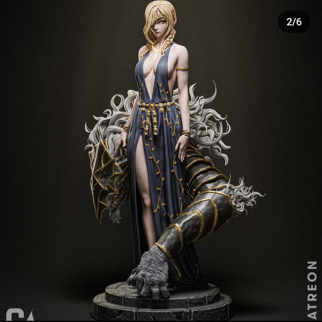Marika- FAN ART FIGURE Statue 3D Printed | Gift For Gamer | Handmade Gift | Resin Figure | Hand Painted