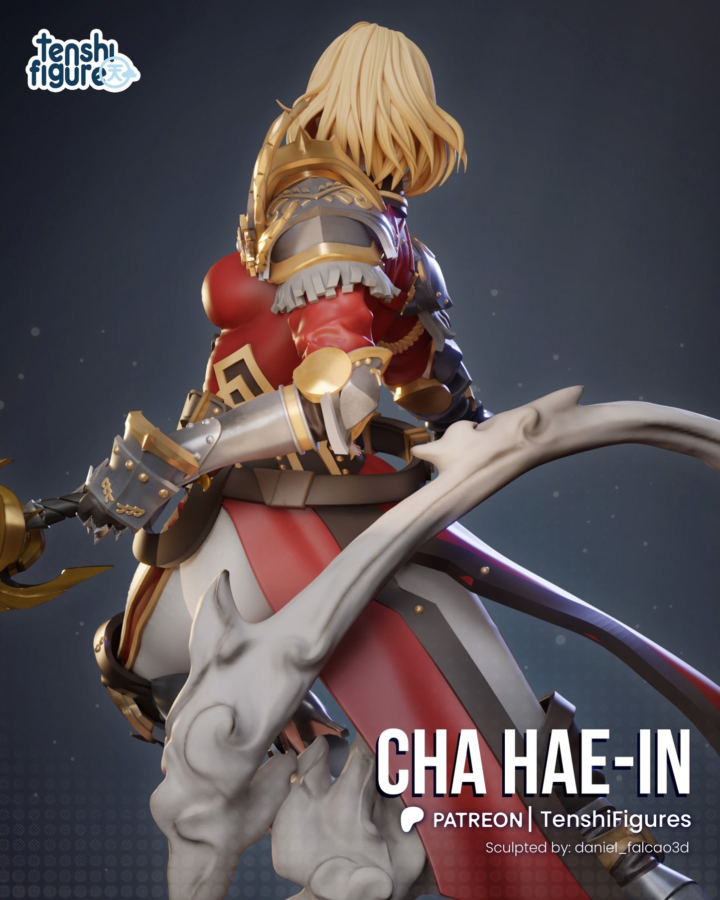 Cha Hae-In | Solo Leveling | FAN ART FIGURE | 3d Printed Model | Hand painted | Resin Figure|