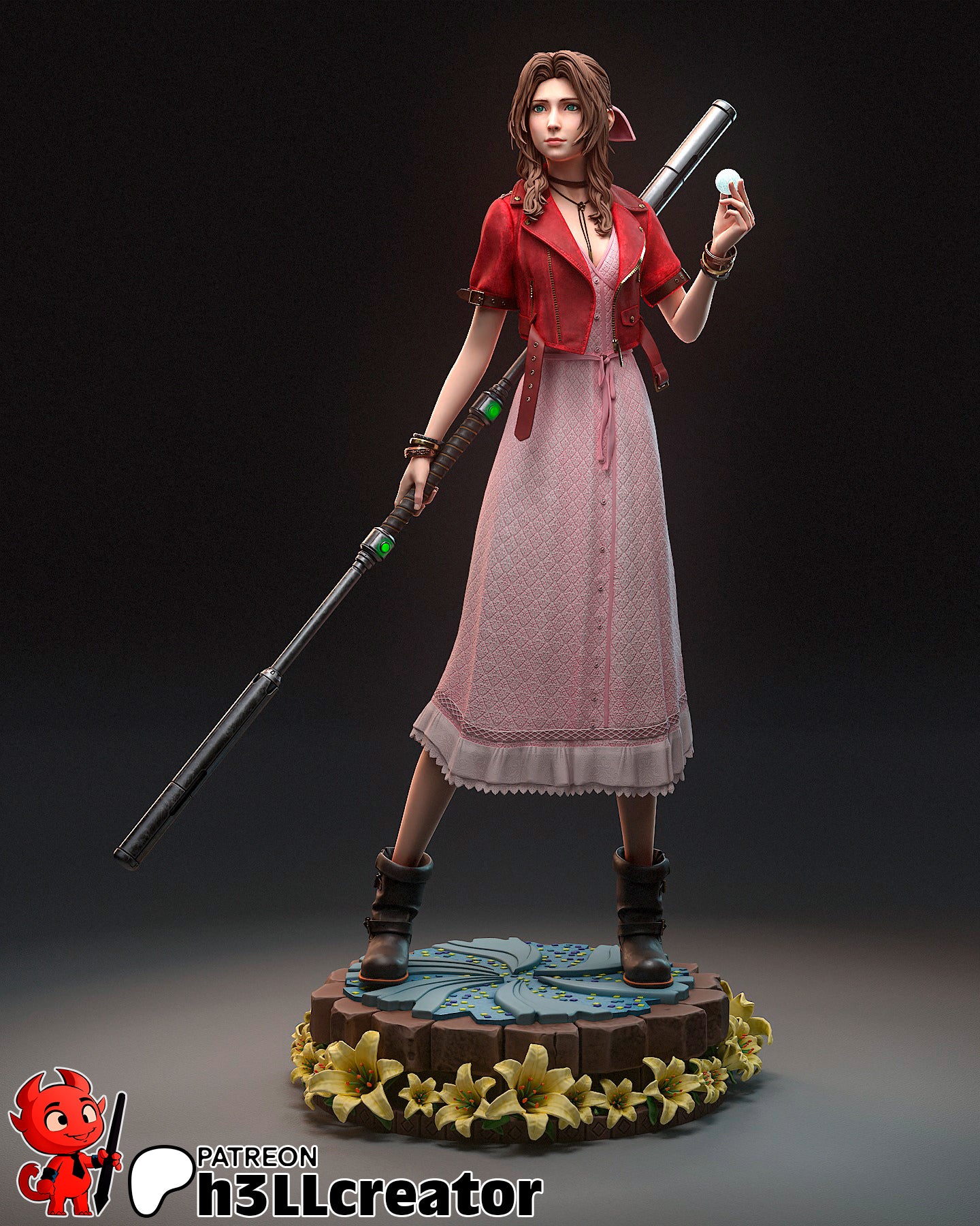 Aerith Gainsborough | Final Fantasy | Fan Art Figure Statue |