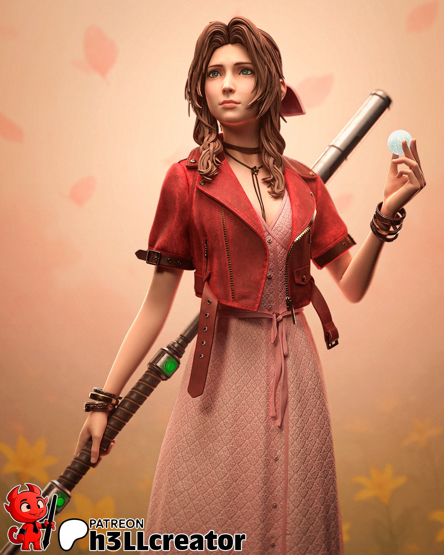 Aerith Gainsborough | Final Fantasy | Fan Art Figure Statue |