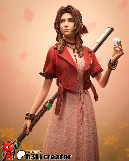 Aerith Gainsborough | Final Fantasy | Fan Art Figure Statue |