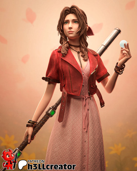 Aerith Gainsborough | Final Fantasy | Fan Art Figure Statue |