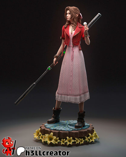 Aerith Gainsborough | Final Fantasy | Fan Art Figure Statue |
