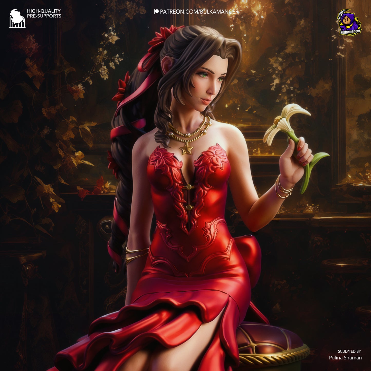 Aerith Gainsborough | Final Fantasy | Fan Art Figure Statue |
