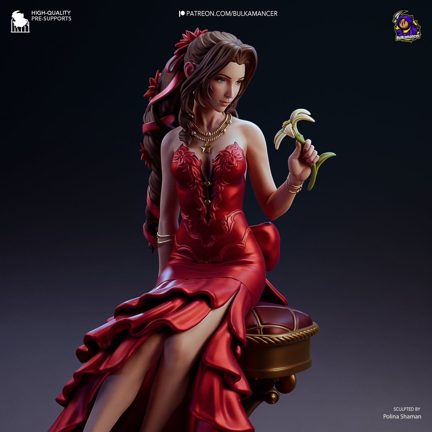 Aerith Gainsborough | Final Fantasy | Fan Art Figure Statue |