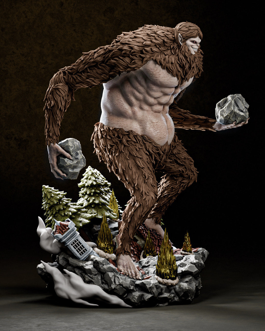 Beast Titan Attack on Titan FAN ART FIGURE | 3D Printed | Handmade Gift | Resin Figure | Hand Painted |Garage Kit