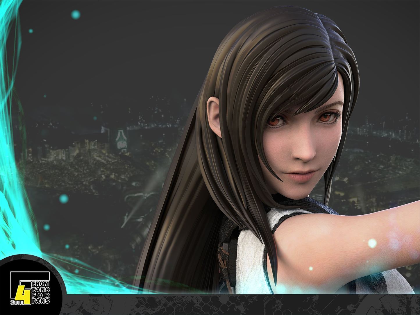 Cloud & Tifa & Aerith Diorama | Final Fantasy | Fan Art Figure Statue |