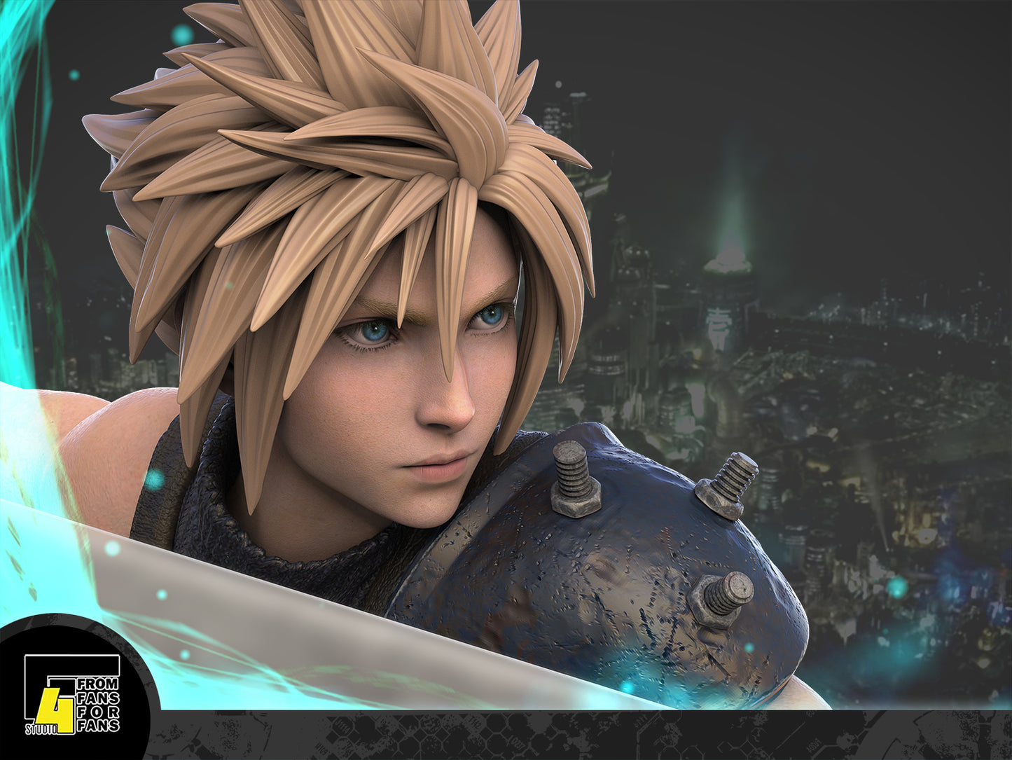 Cloud & Tifa & Aerith Diorama | Final Fantasy | Fan Art Figure Statue |